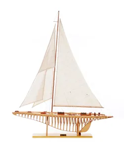 MUESTRA DISPONIBLE Modelo de barco hecho a mano de madera Shamrock Yacht XLARGE | muestra disponible