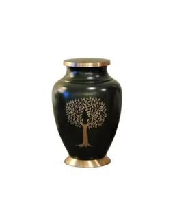 Urne funéraire pour cendres humaines en aluminium écologique, style Art déco, artisanale, nouvelle collection 2022 - Product Image 5