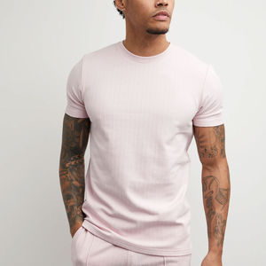 Men's Knitted T-Shirts Factory OEM Supply 100% Cotton Casual <b>Tops</b> Custom Logo Soft Breathable Eco-Friendly Anti-Pilling Bulk - Product Image 4