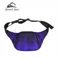 Sac banane à paillettes personnalisé, sac de taille écologique pour la danse et le cheerleading, sac lumineux très résistant