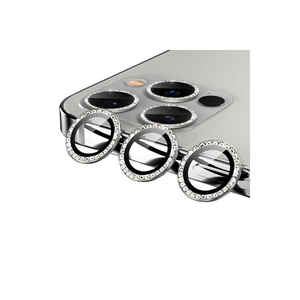 Netzy SAFA CL-06 Protection d'objectif d'appareil photo en verre trempé avec anneau métallique argenté de luxe pour iPhone 12 Pro Max - Product Image 1