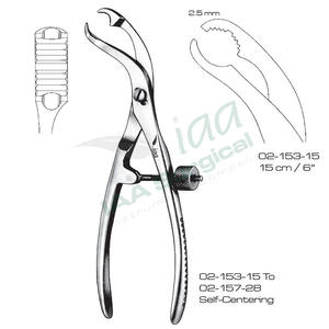High-Quality Self Centering Bone Forceps with <b>Threaded</b> <b>Lock</b> Surgical Grade Reduction Instruments for Orthopedics - Product Image 5
