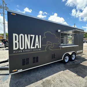 Dernière conception de camionnette à café vendant dans la rue Chariot de restauration Burgers Frites Bus de crème glacée Camion de nourriture mobile - Product Image 1