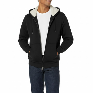 Sweat à capuche surdimensionné en coton lourd 500 g/m² personnalisé avec fermeture éclair intégrale pour homme, streetwear premium vierge - Product Image 1