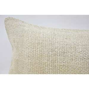 Elegant 16x36 Inch Beige Wool Kantha Woven Rug Cozy Vintage Patterned - Product Image 2