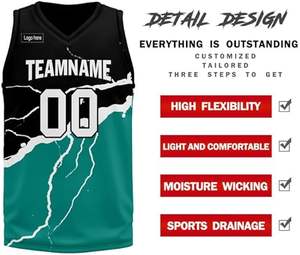 Conjunto de uniforme de baloncesto con logotipo personalizado, camisetas transpirables de alta calidad con nombre y número para deportes - Product Image 3