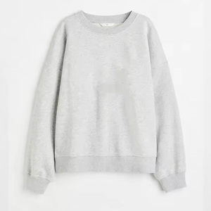 Sweat femme avec broderie 3D surdimensionné goutte épaule ras du cou pull sweat hiver uni teint sweat - Product Image 5