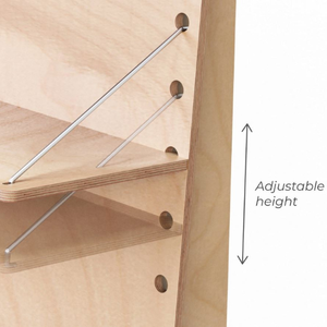 Facilmente regolato in altezza e intitolato legno cartone espositore con scaffali con Logo personalizzabile per la biblioteca e il libro - Product Image 2