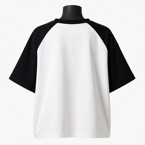Camiseta de Algodón Oversize para Mujer, Manga Raglán, Cuello Redondo, Manga Corta, Estampada, Corte Holgado, para Todas las Temporadas - Product Image 2