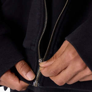 Sudadera con capucha y cremallera de gran tamaño para hombre, sudaderas con capucha personalizadas de Terry para hombre, chaqueta con capucha y cremallera completa, sudadera de algodón orgánico con capucha - Product Image 3