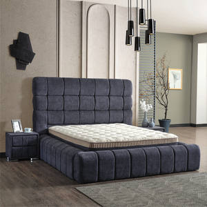 Lit de rangement capitonné européen super doux, taille double, tissu de haute qualité, meubles de maison personnalisables, lit ottoman avec rangement - Product Image 5