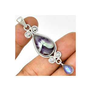 Top Quality Unique 925 Sterling Silver Moonstone <b>Pendant</b> Jewelry For Sale showcasing the mystical glow and natural beauty - Product Image 1