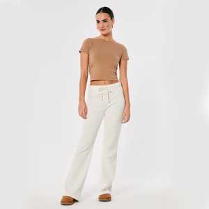 Pantalons droits pour femmes en toile de nylon/coton blanc de qualité supérieure, respirants, imperméables, pantalons d'été - Product Image 2
