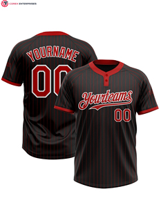 PURE Custom Softball Jersey Sublimación Dos botones Uniforme de béisbol Mujeres Softball Jersey League Pinstripe Softball Wear - Product Image 1