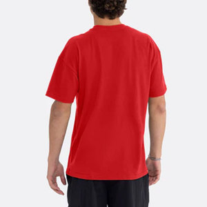 Camisetas personalizadas de algodón grueso de alta calidad, color negro jaspeado, extragrandes, al por mayor, 50% poliéster, 25% algodón, 25% rayón. - Product Image 1