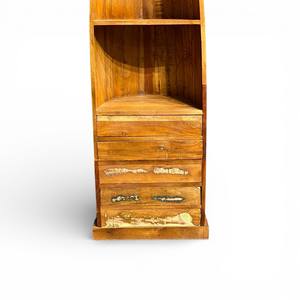 Antique Boat Style Book Rack <b>Rustic</b> Living Room Furniture Foldable Bookshelf for Home Office Bedroom or Hotel Use - Product Image 3