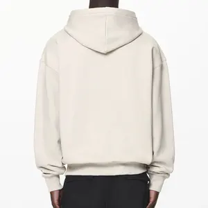 Sudadera con capucha con estampado digital vintage de algodón de alta calidad, sudadera con cremallera y hombros caídos para hombre, Sudadera con capucha personalizada - Product Image 6