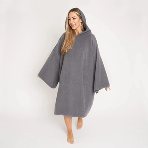 Cotton <b>Towel</b> <b>Poncho</b> Adult Hooded Large Bath Swimming Surf Beach Absorbent Microfibre Changing Robe for Women - Product Image 1