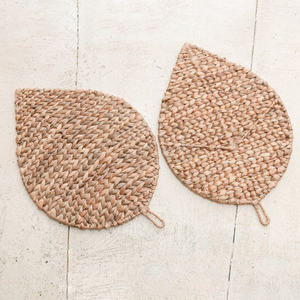 Water hyacinth <b>placemat</b> charger plates competitive price decorative weave fiber plate mats - Product Image 6