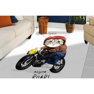 Tapis en laine imprimé patchwork, écologique, antidérapant, avec dos en latex, motif gobelin marron, pour salle de bain, escalier, salon, salle à manger, bureau, décoration - Product Image 3