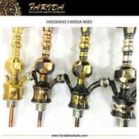 Ensemble de chicha Farida Premium de luxe égyptien en laiton massif, type droit, gravé à la main, laqué, pour vente en gros
