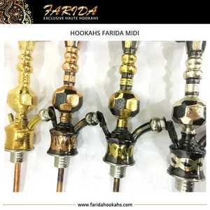 Farida Premium Luxury Egyptian Solid Brass Midi Hookah Set Deep Hand Grabado con Lacquer Technics Box Packed, venta al por mayor - Product Image 6