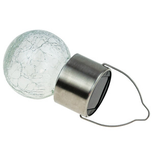 TG60452 SOLAR LED LAMP <b>GARDEN</b> GLASS DECORATIVE PENDANT LIGHT BALL <b>HOOK</b> BALCONY - Product Image 6