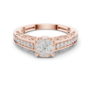 Anillo de Compromiso con Diamante de Laboratorio de 0.504 CT, Corte Brillante, para Mujer, Claridad VVS-VS EF, Oro de 18K, 14K, 10K, Plata 925, Oro Rosa, Amarillo, Blanco - Product Image 3