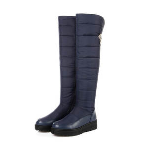 Bottes de neige montantes en daim antidérapantes avec doublure thermique, confortables, en fausse fourrure et caoutchouc, idéales pour l'hiver et l'automne - Product Image 6