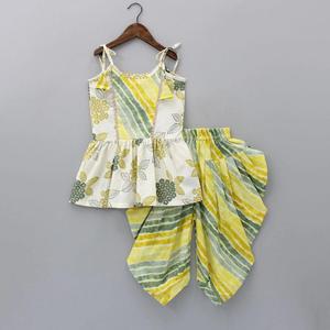 Conjunto Dhoti Premium para Niños, Kurti sin Mangas Elegante, Materiales Reciclados Elásticos, Tela Ligera para Fiestas - Product Image 3