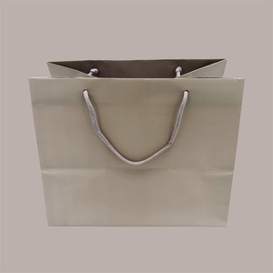 Luxury for <b>Dove</b> Grey Drawstring Paper Bag 32+22x26 cm 10 Piece <b>Set</b> for <b>Gift</b> Giving - Product Image 5