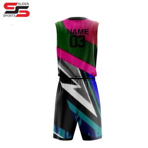 Uniforme de basket-ball sublimé de qualité supérieure ensemble de maillot de basket-ball réversible à sublimation personnalisée uniforme de basket-ball - Product Image 2
