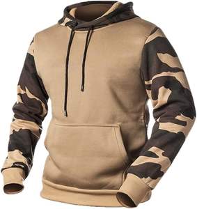 OEM logotipo personalizado de alta calidad con estilo Streetwear de los hombres de invierno sudaderas con capucha de camuflaje de talla grande esencial gran oferta - Product Image 3
