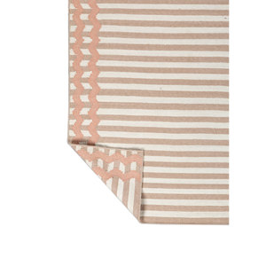 Alfombras Clásicas Alhambra Rojas y Naranjas de Tejido Plano, Alfombras Rectangulares de Yute a Rayas para Uso Doméstico-ADWL-13291 para Pasillo, Habitación, Dormitorio - Product Image 5