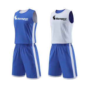 Conjuntos de camiseta de baloncesto de doble cara para hombre, ropa deportiva transpirable, trajes de entrenamiento, kits de uniformes de baloncesto de talla grande - Product Image 5