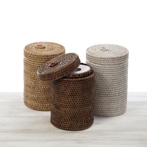 Poubelle à bas prix en rotin, panier à déchets en papier, bon prix, panier de rangement naturel avec couvercle - Product Image 2