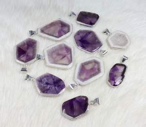 เครื่องประดับชิ้นแอเมทิสต์สเตอร์เงินแท้พร้อมสร้อยคอหนามเตย - Product Image 4