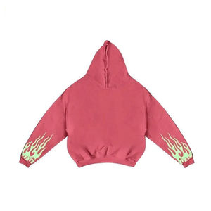 Chándal acampanado de talla grande ecológico de peso pesado con logotipo personalizado, ropa de calle de invierno, Conjunto de sudadera acampanada con capucha, acampanada de gran tamaño - Product Image 5