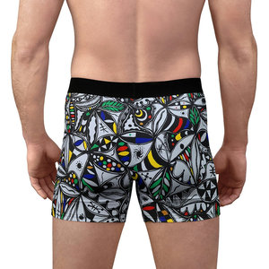 Orisun VI-Calzoncillos bóxer para hombre, calzoncillos de algodón de seda tejida con logotipo bordado de tiro medio transpirable de calidad superior de talla grande 4XL 100% algodón - Product Image 5