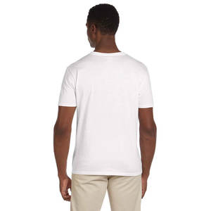 Camiseta de bambú con cuello en V suave para hombre gris, cómodas camisetas de algodón básicas informales ligeras - Product Image 5