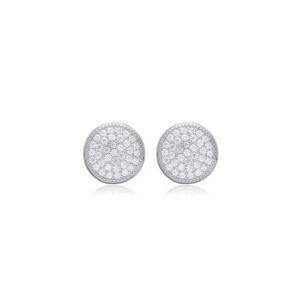 Pendientes de Botón Redondos con Circonita Cúbica, Elegantes y Minimalistas, Hechos a Mano en Turquía, Chapados en Oro, Plata de Ley 925, Joyería para Fiestas, Venta al por Mayor - Product Image 5