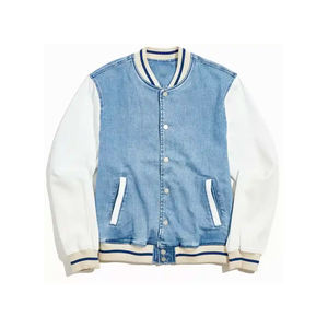 Vestes universitaires en coton unisexe manteau de baseball décontracté avec logo personnalisé veste Letterman pour hommes pour l'hiver - Product Image 1