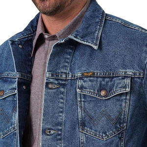 Veste en coton décontractée pour homme, design OEM personnalisé avec logo et emballage, veste d'hiver, veste en jean à fermeture éclair intégrale avec trous - Product Image 2