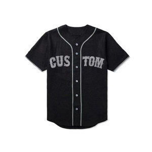 Maillots de baseball personnalisés en coton pour marques de streetwear américaines, vente en gros et en vrac, sous marque privée. - Product Image 4