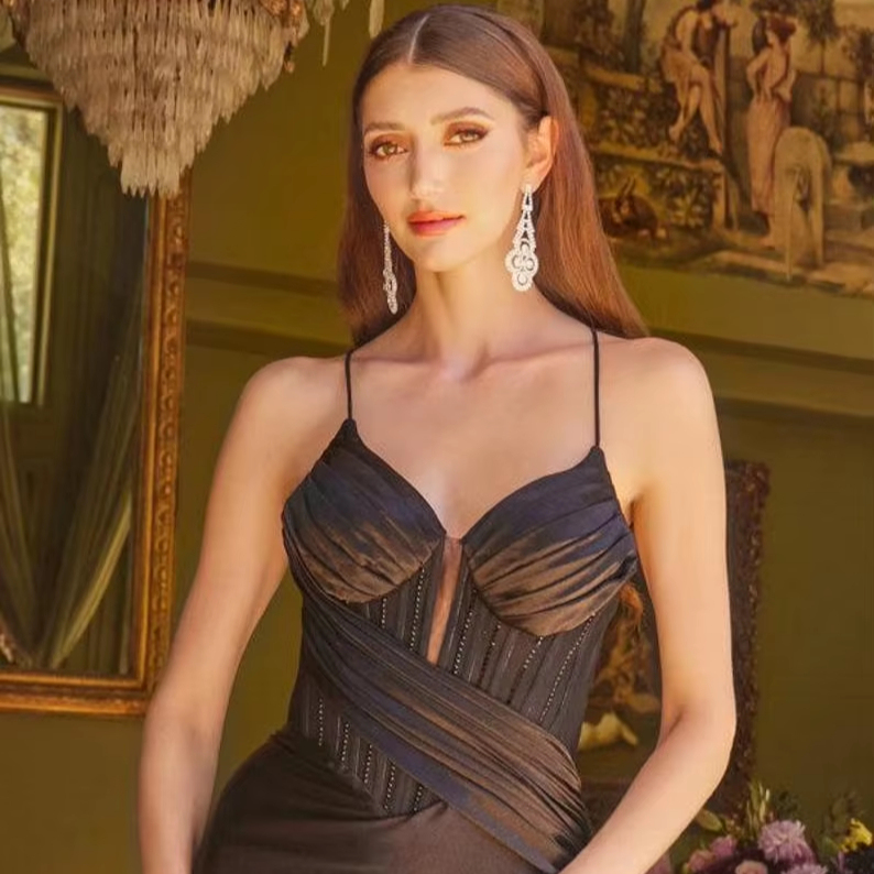 Attractive Elegant Dinner Prom Gown Lady Party Long Dress Women Sexy Formal Evening Dresses