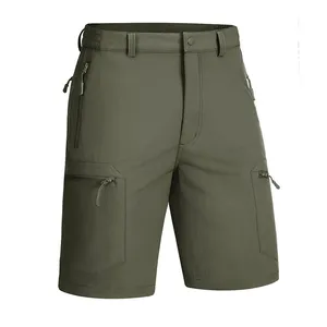 customized Zipper Pockets Summer Quick Dry Shorts Men's Elastic Waistband Outdoor Hiking Short <b>Cargo</b> Trousers - Product Image 2