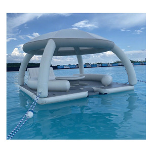 Piattaforma Gonfiabile Galleggiante Personalizzata per Sport Acquatici DWF con Tenda Pontone Divano Cabana Zattera Salotto Isola Molo Gonfiabile - Product Image 1