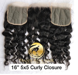 Top Premium Quality 100% Raw Cambodian Indian Temple Remy Virgin 16\" <b>Curly</b> 5x5 Lace Closure Direct India Human Hair <b>Extensions</b> - Product Image 5
