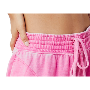 Pantaloni da Casa in Pile Rosa Morbido per Donna Free People, Taglia Media, Elastico in Vita con Chiusura a Coulisse, Logo Personalizzabile - Product Image 2