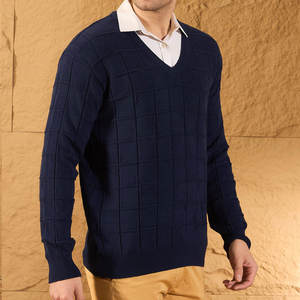 Adultos Ropa al aire libre Suéteres de los hombres de manga larga Suéteres de los hombres de tela transpirable Suéteres con cuello en V para hombres - Product Image 6